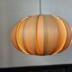 Large Veneer Rare Midcentury Pendant, Denmark, 1960s