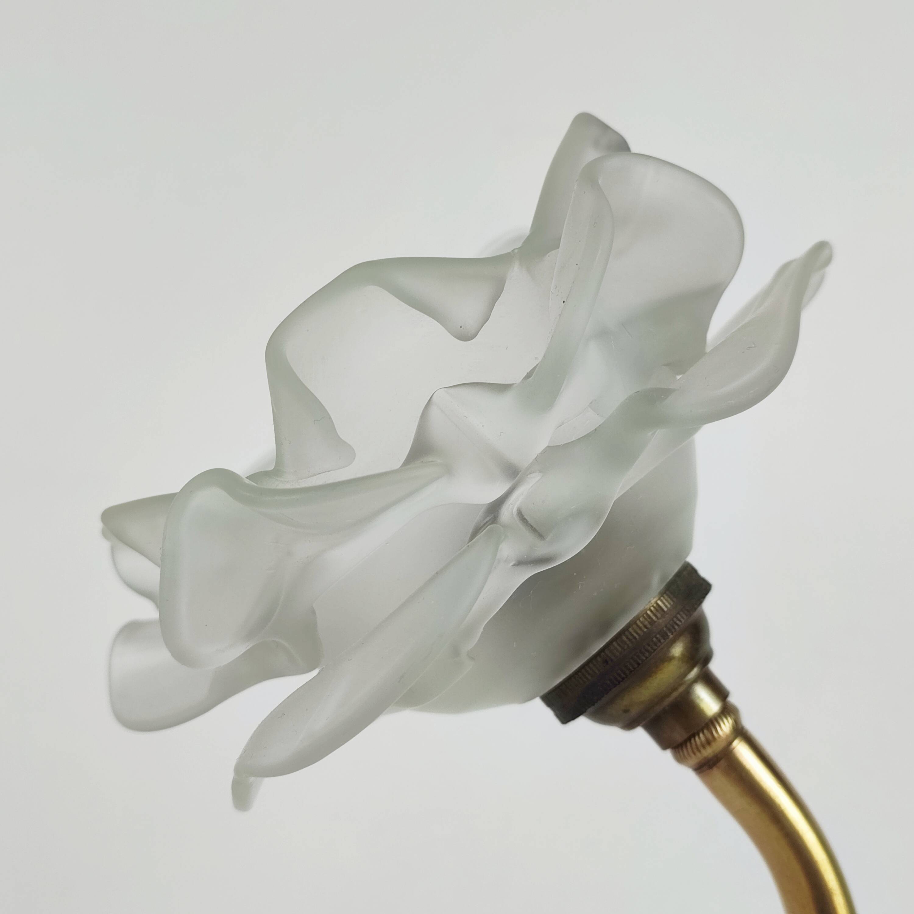 Brass and glass “flower” wall light