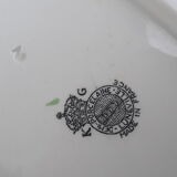 Lunéville earthenware ravine KG pattern pink flowers L 27 cm