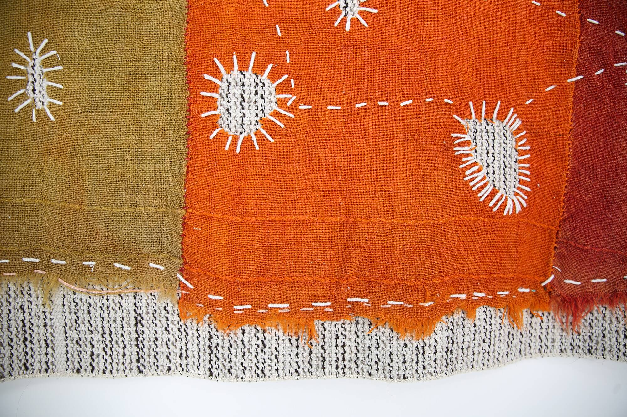Olive Green Handmade Vintage Wall Hanging, Woven Tapestry 103x105 Cm