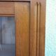 Vintage glass-fronted oak bookcase