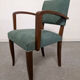 Pair of art deco style bridge armchairs
