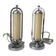Pair of Bauhaus functionalist chrome table lamps, Czechoslovakia 1930s