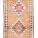 3x13 Orange Beige Vintage Runner Rug, 78x404Cm SK 6391