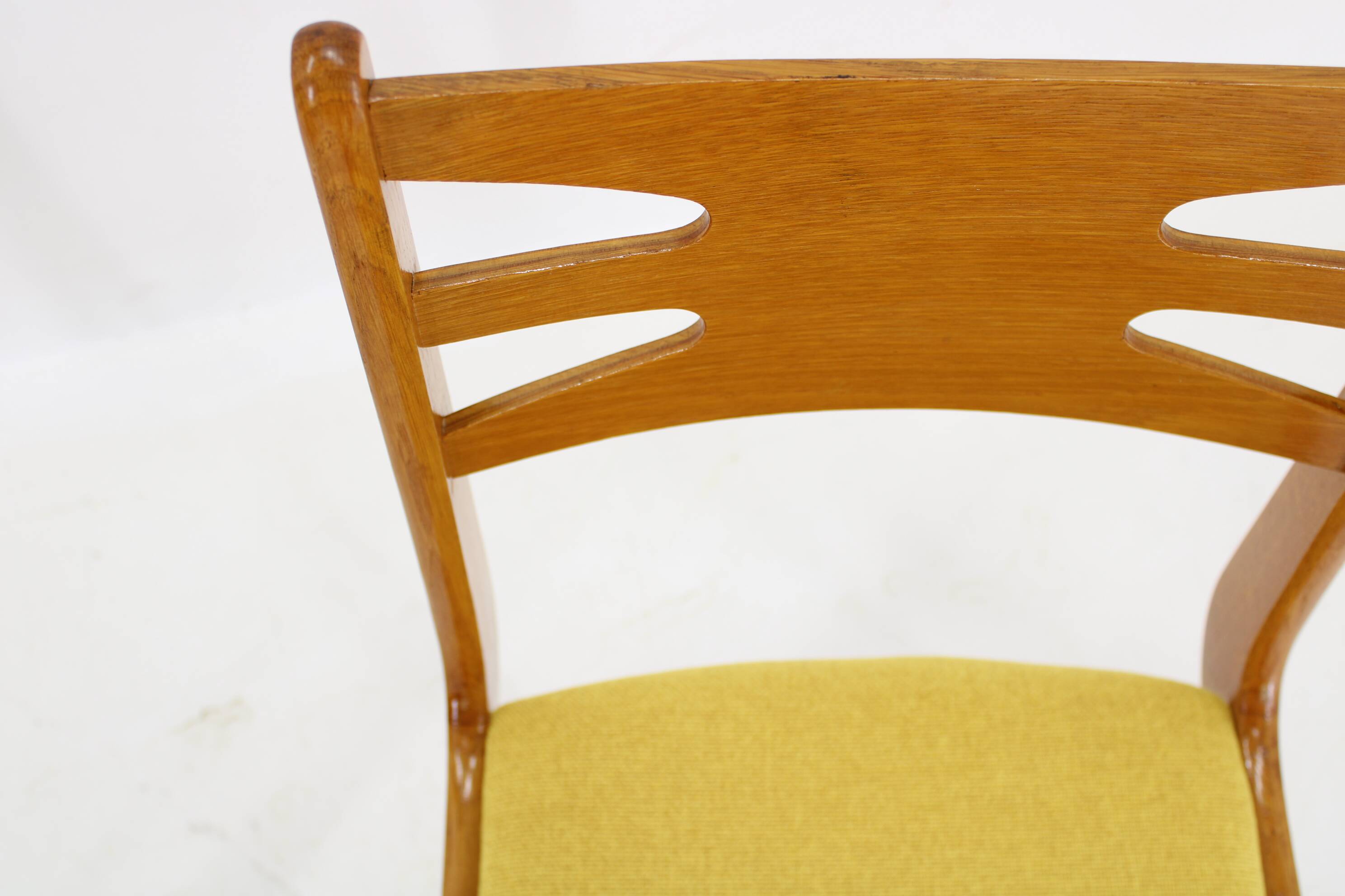 1960s Set of Four Restored Rare Dining Chairs, Czechoslovakia