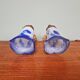 Pair of wall lights in bronze and marmoreal glass