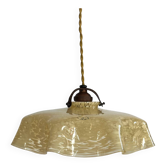 Clichy yellow opaline pendant light