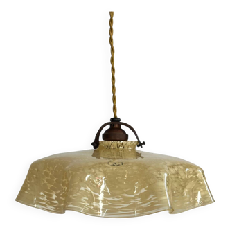 Clichy yellow opaline pendant light