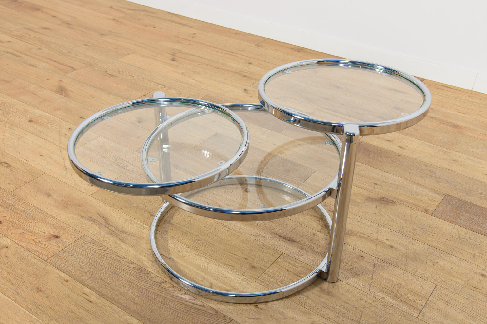 Mid-Century Chrome and Glass Coffee Table by Milo Baughman, USA, 1970s