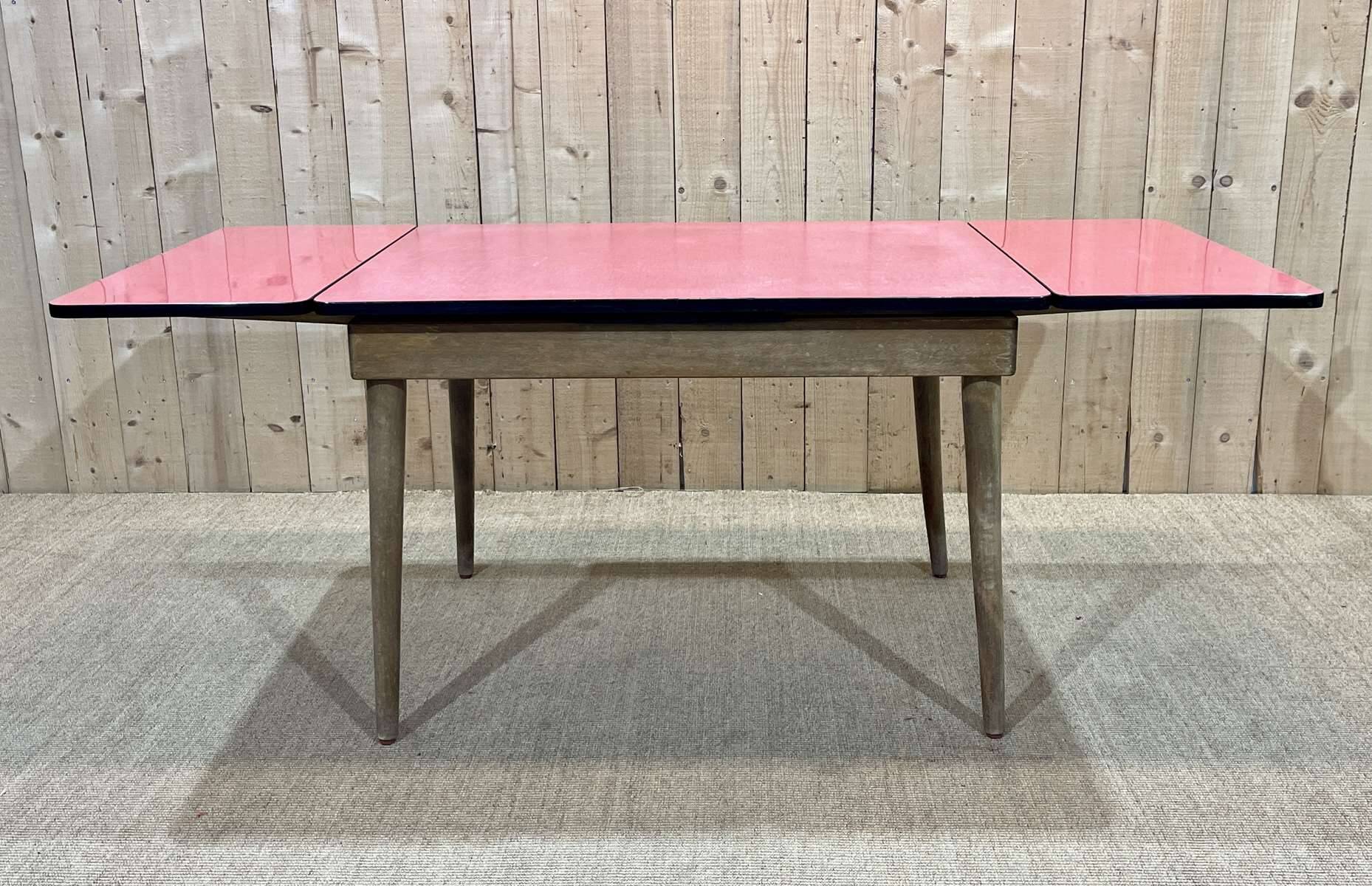 Formica and wood dining table from the 1960s