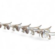 Vintage Knife Rests, Set of Six Silver Plated Dachshund Dogs, Italy, 20th-C