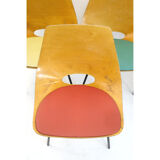 Pierre Guariche set of 6 Tonneau chairs, Steiner, 1960.