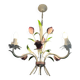 Lustre Vintage en fer forgé - Bouquet de tulipes