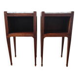 Antique pair of Directoire style bedside tables