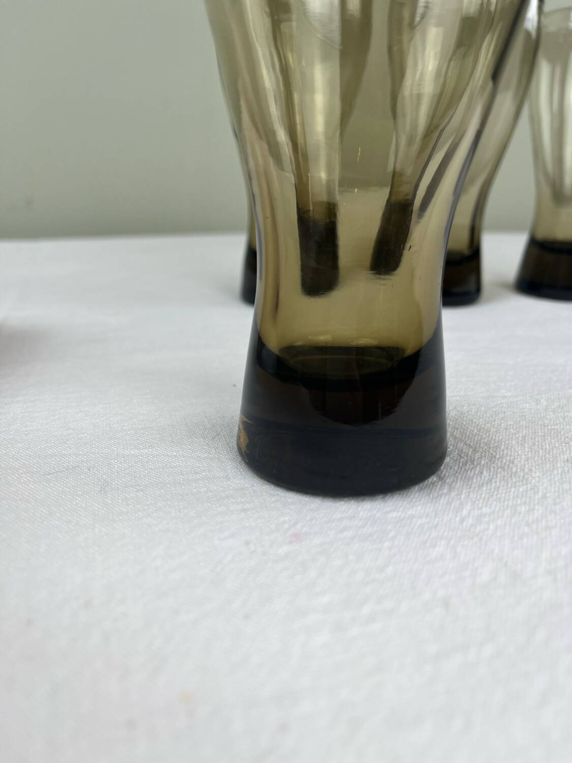 Vintage smoked glass cup