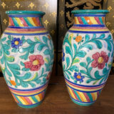 Pair of colorful vases