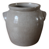 Vase garden pot glazed stoneware with two handles