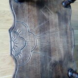 Console solid wooden sofa tip, turned wooden footing