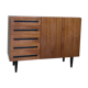 Vintage storage cabinet 1960's 5 drawers 2 doors