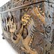 Antique Chinese Carved Export Chest – Dragon, Phoenix & Landscape Deco