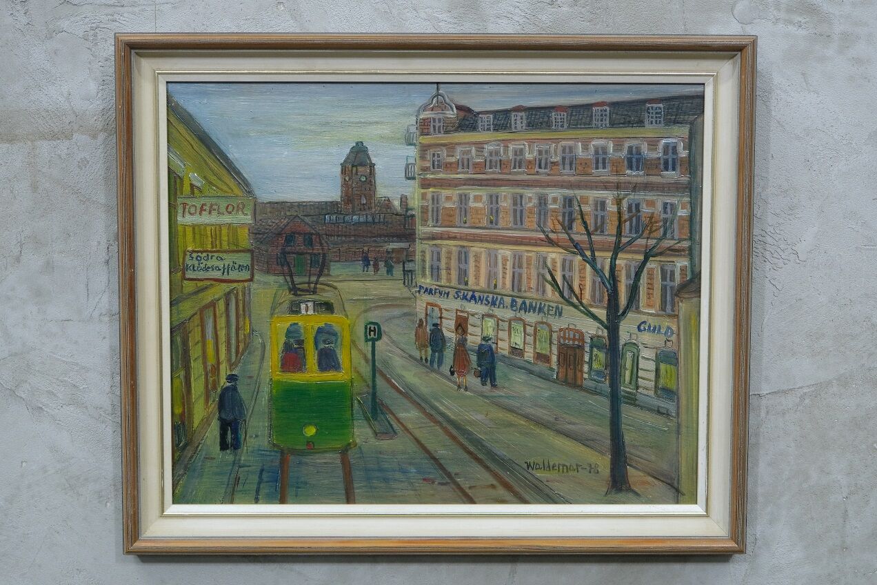 Åke Waldemar Larsson (1913-1995), Swedish Landscape, Oil on Panel, 1970s, Framed.