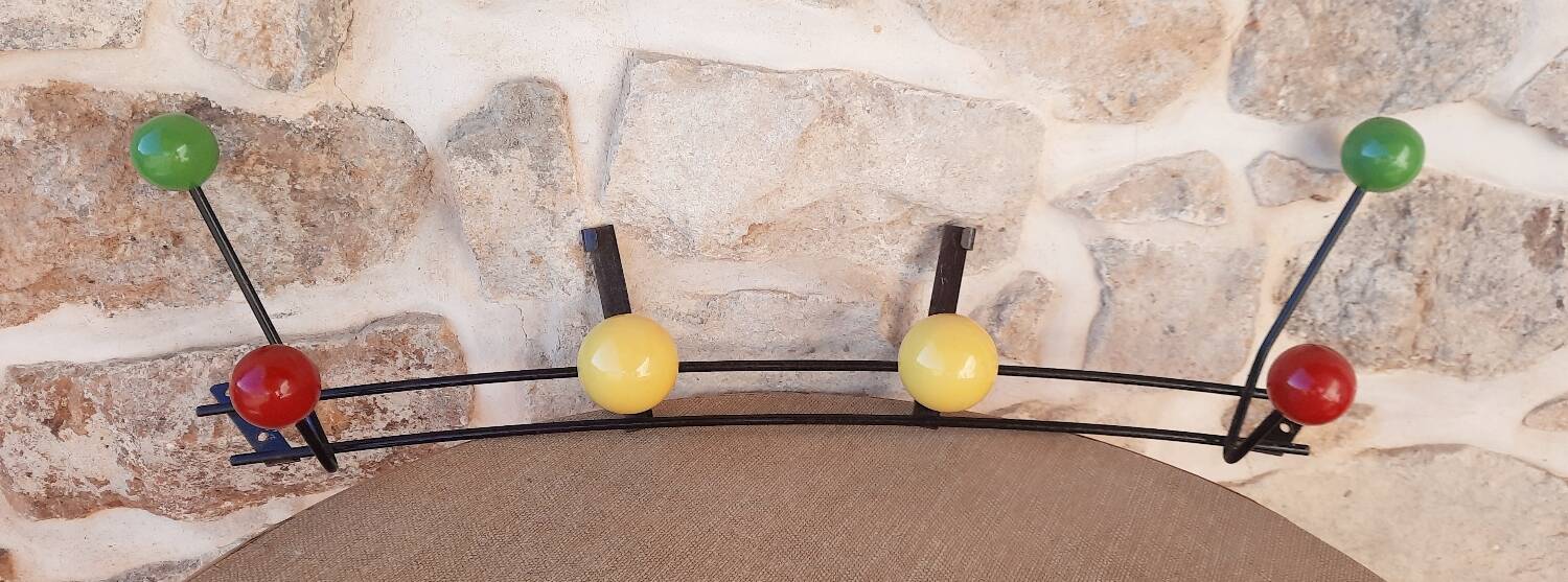 Vintage ball coat rack