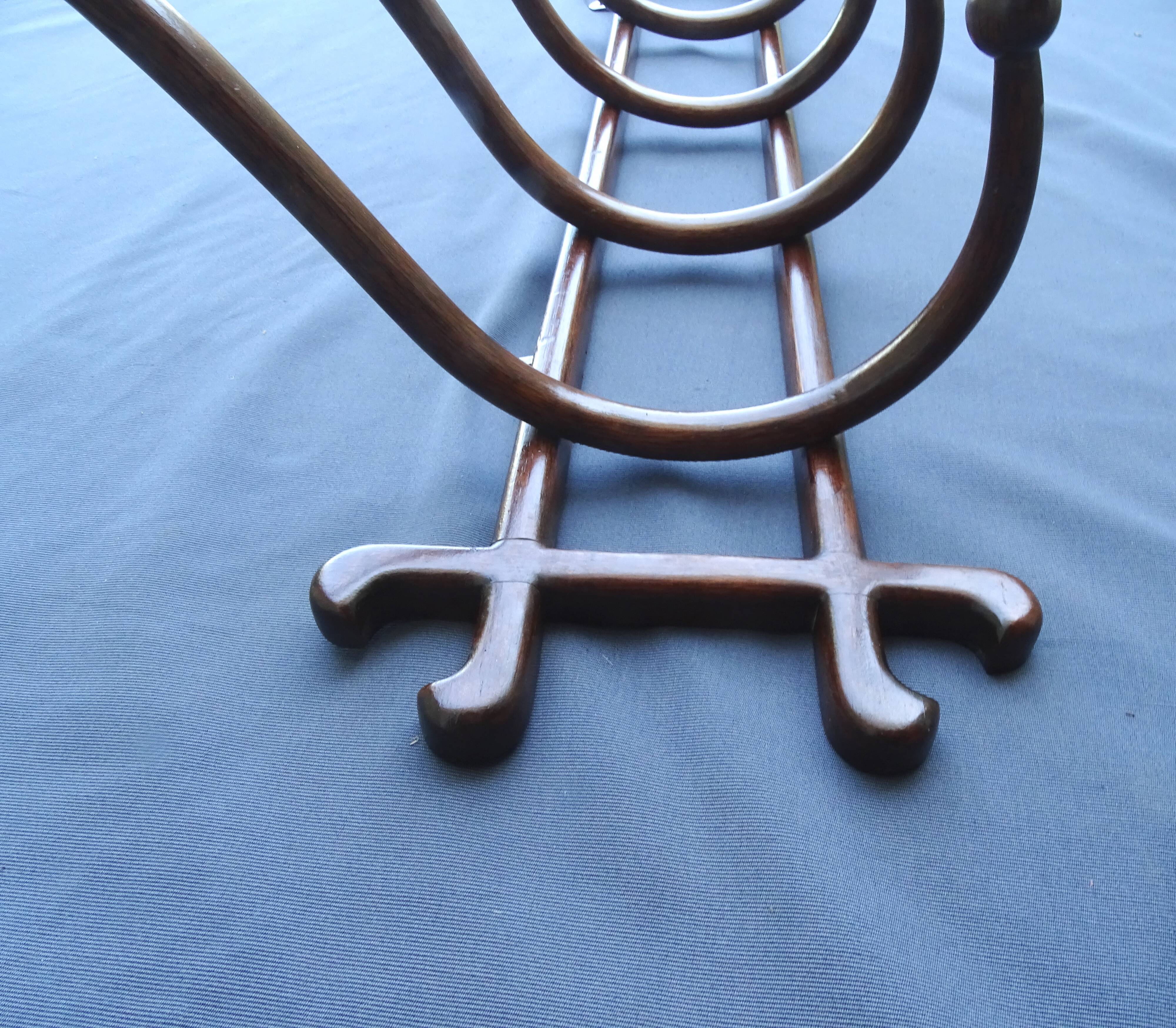 Thonet wall-mounted coat and hat rack circa 1890, 5-pointed