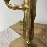 Brass candlestick, in the shape of a cactus