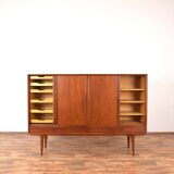 Buffet haut Mid-Century en Teck Modèle 13 par Gunni Omann pour Omann Jun, 1960s