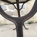 Cast and marble bistro table