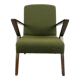 Vintage olive green boucle armchair, 1970s