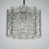 Mid-Century pendant in Murano glass elements and chrome. Italy 1960s