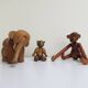 Set of 3 1960s Kay Bojesen Vintage Wooden Toy Monkey Elephant Bear Danish