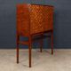 Vintage 20thc italian dry bar cabinet with 'woven' front decor on stand