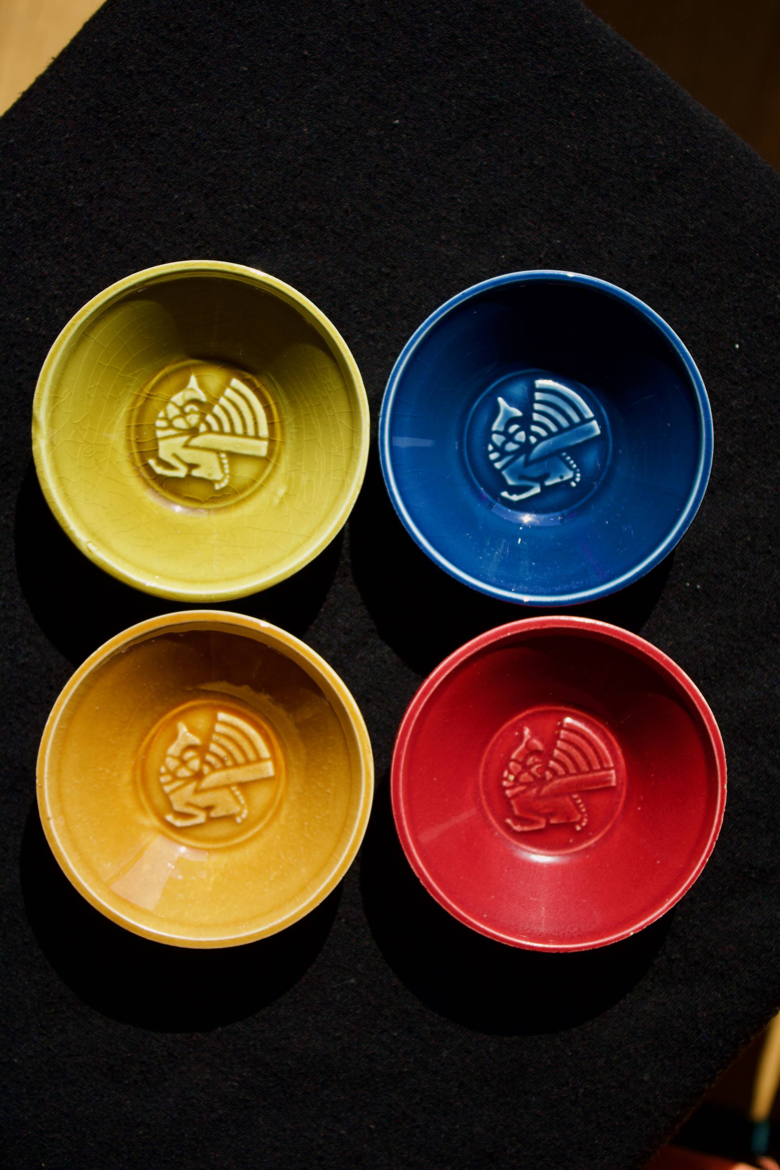 Air France : Old ashtrays / pocket drains / advertising cups in porcelain 1950's