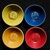 Air France : Old ashtrays / pocket drains / advertising cups in porcelain 1950's