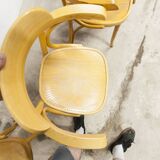 Set of 4 bistro chairs with armrests 1960
