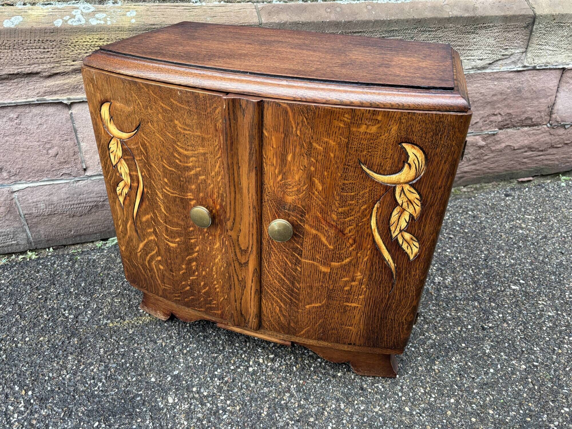 Pair of vintage art deco bedside tables from the 1950s