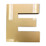 Golden sign letter E