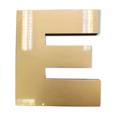 Lettre d'enseigne E dorée
