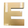 Golden sign letter E