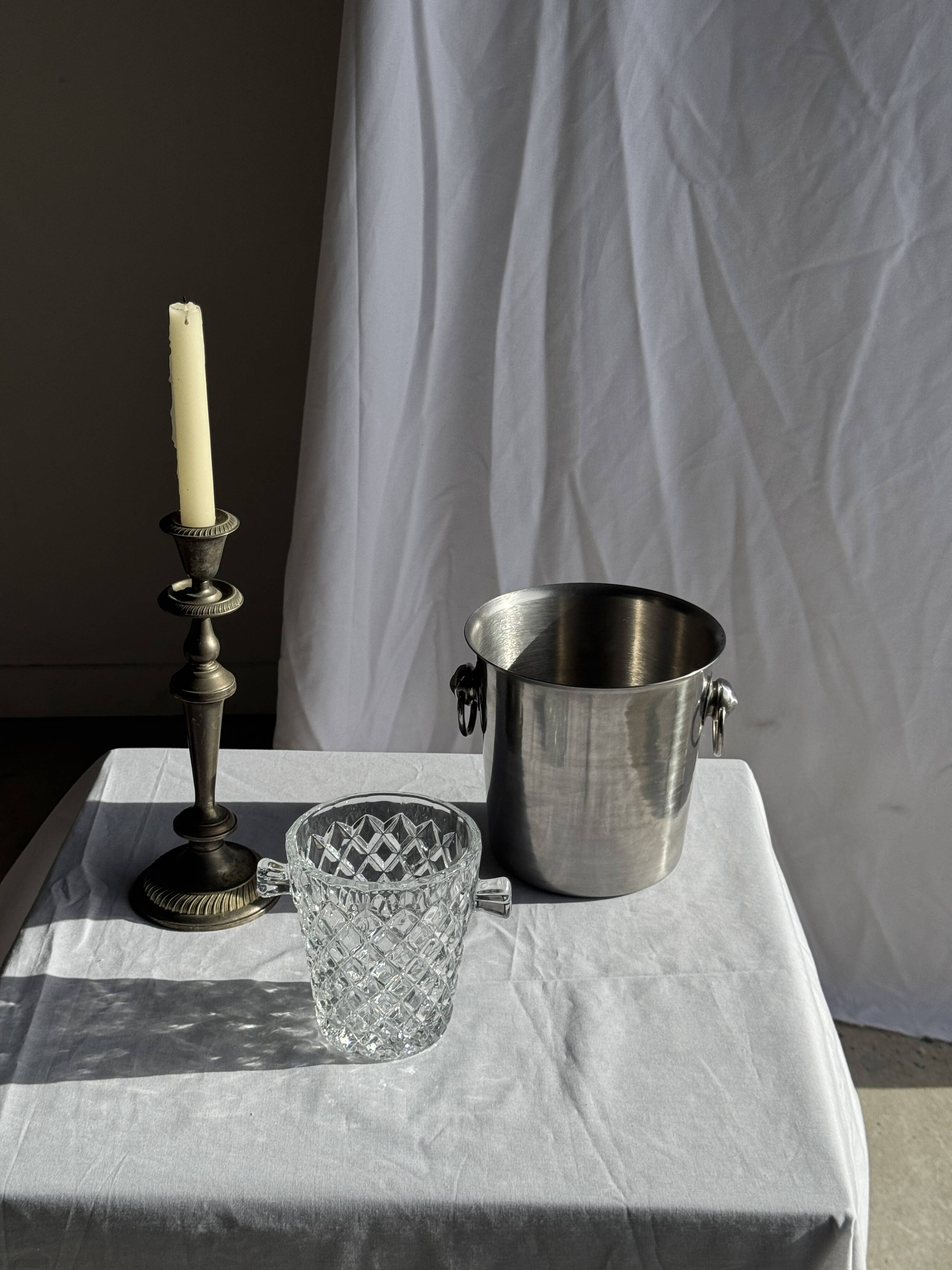 Vintage silver-plated champagne bucket H19