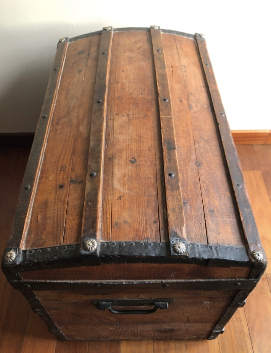 Old wooden trunk