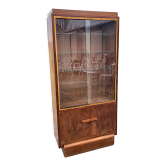 Art deco walnut showcase
