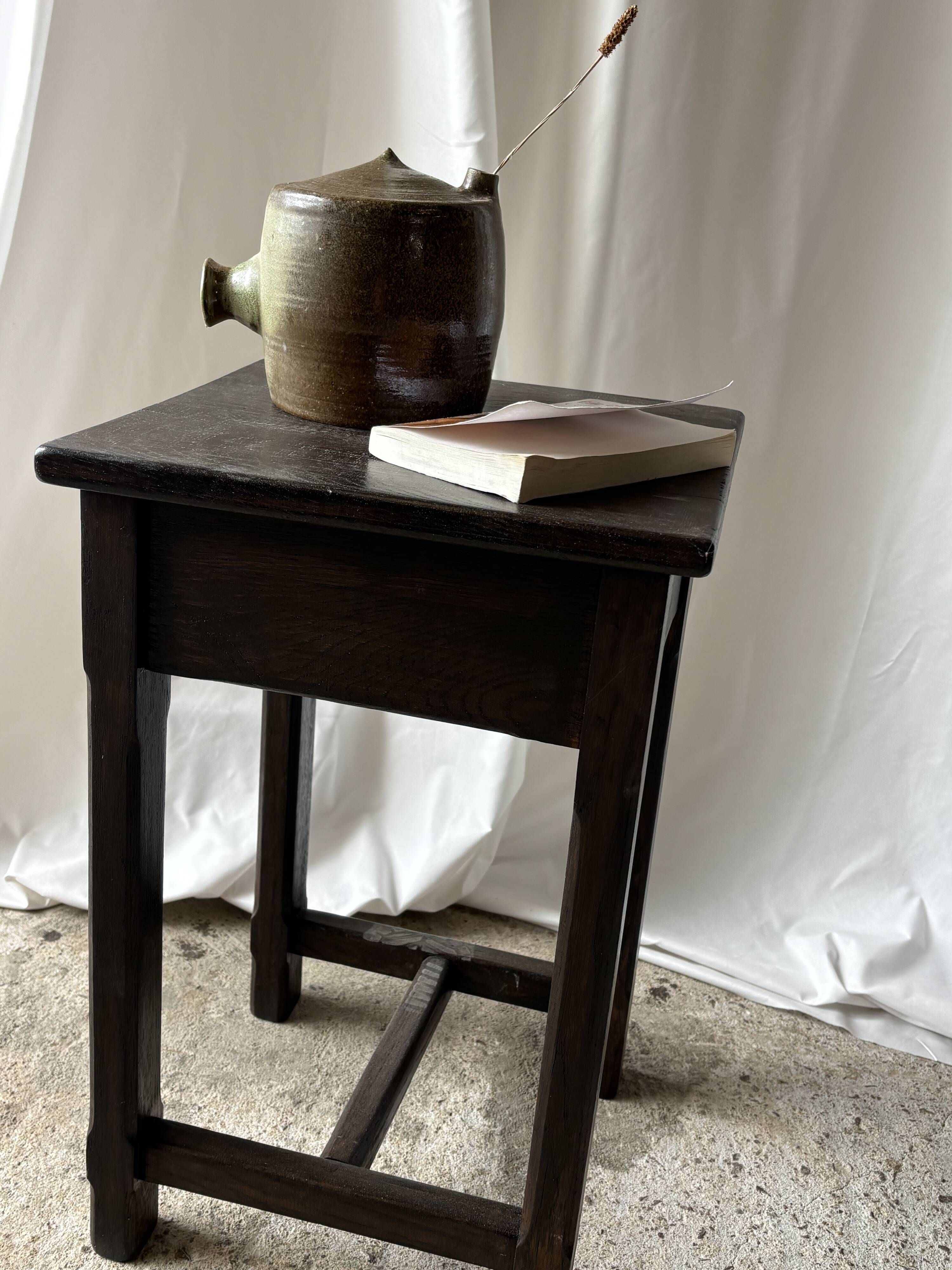 Wooden side table with secret storage