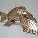Sculptural brass fish from the 70s
