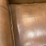 Old leather club sofa