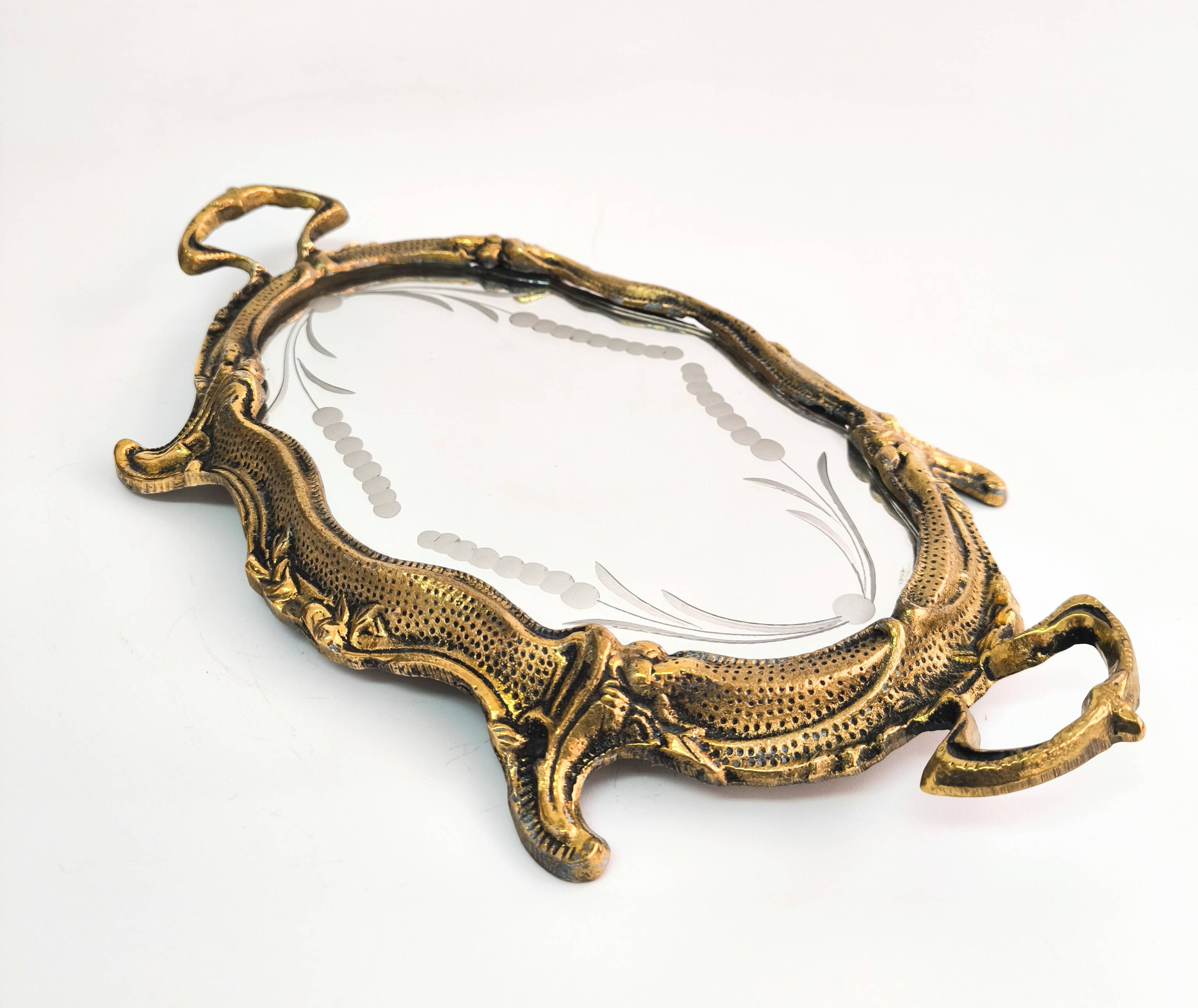 Bandeja francesa de bronce Louis XV Style