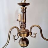 Lampe classique en laiton de style hollandais de couleur bronze doré