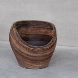 Mid-Century Italian Reed Lounge Chair